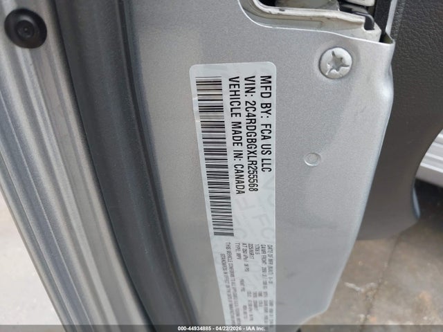 Aukcja sprzedaży 2020 Dodge Grand Caravan Se Plus, vin: 2C4RDGBGXLR255568, numer aukcji: 44934885