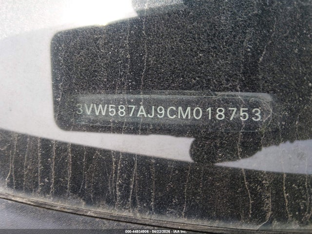 44934906 :رقم المزاد ، 3VW587AJ9CM018753 vin ، 2012 Volkswagen Jetta Gli Autobahn مزاد بيع