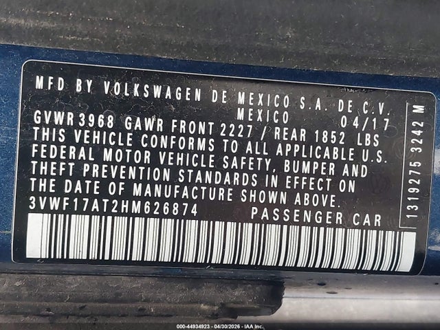 3VWF17AT2HM626874 Volkswagen Beetle #pinkbeetle/1.8t Classic/1.8t S