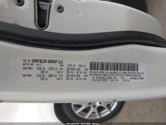 44935148 :رقم المزاد ، 3C4PDCBG2CT150553 vin ، 2012 Dodge Journey Sxt مزاد بيع