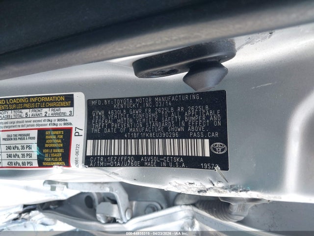 Toyota CAMRY SE 2014 4T1BF1FK8EU390296 Image 9