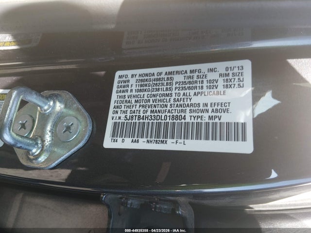 Продажа на аукционе авто 2013 Acura Rdx, vin: 5J8TB4H33DL018804, номер лота: 44935358