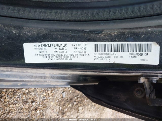Продажа на аукционе авто 2010 Dodge Avenger Sxt, vin: 1B3CC4FB5AN155315, номер лота: 44935468