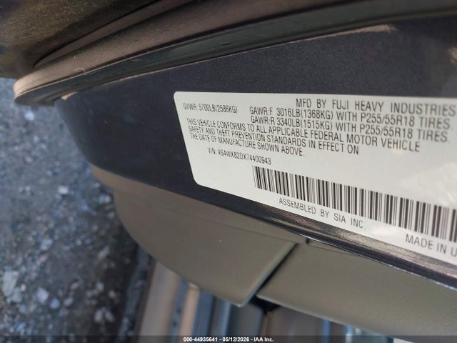 2007 Subaru B9 Tribeca Limited 5-passenger მანქანა იყიდება აუქციონზე, vin: 4S4WX82DX74400943, აუქციონის ნომერი: 44935641