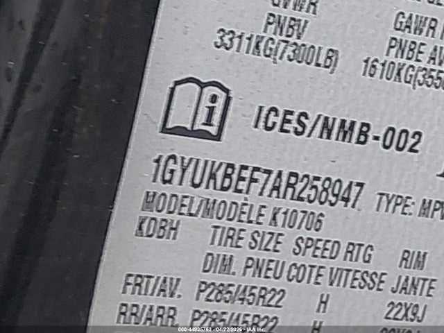 Продаж на аукціоні авто 2010 Cadillac Escalade Luxury, vin: 1GYUKBEF7AR258947, номер лоту: 44935763