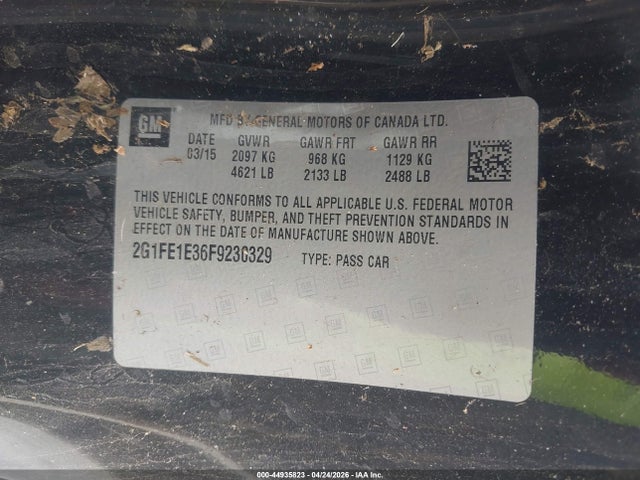 Chevrolet Camaro 2lt 2015 2G1FE1E36F9230329 Image 9