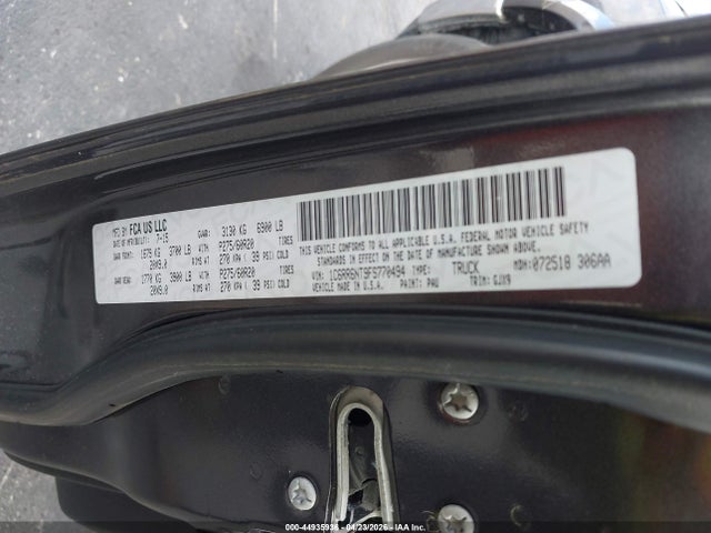 2015 Ram 1500 Laramie მანქანა იყიდება აუქციონზე, vin: 1C6RR6NT9FS770494, აუქციონის ნომერი: 44935936