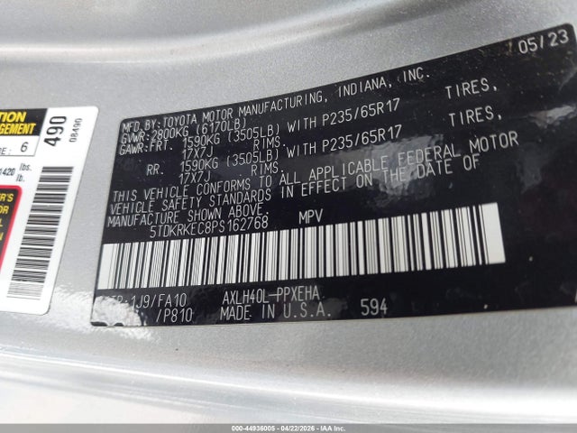 Toyota SIENNA LE 2023 5TDKRKEC8PS162768 Image 9