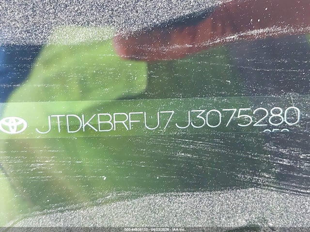 44936133 :رقم المزاد ، JTDKBRFU7J3075280 vin ، 2018 Toyota Prius Two مزاد بيع