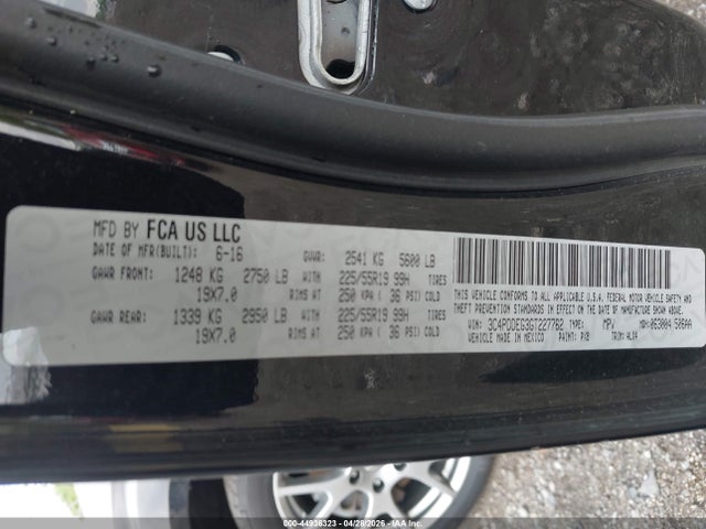 Продаж на аукціоні авто 2016 Dodge Journey R/t, vin: 3C4PDDEG3GT227762, номер лоту: 44936323