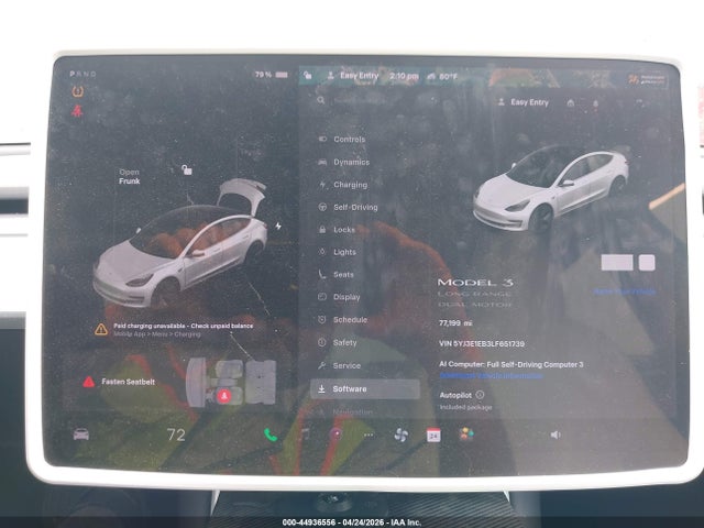 Продажа на аукционе авто 2020 Tesla Model 3 Long Range Dual Motor All-wheel Drive, vin: 5YJ3E1EB3LF651739, номер лота: 44936556
