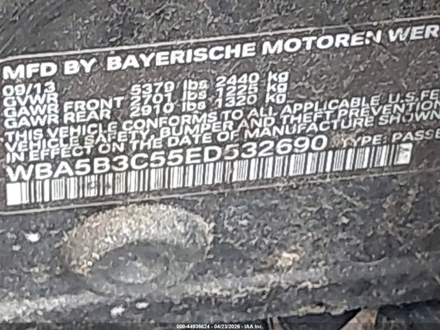 Aukcja sprzedaży 2014 Bmw 535i Xdrive, vin: WBA5B3C55ED532690, numer aukcji: 44936624