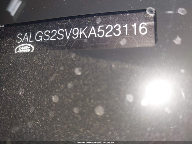 Aukcja sprzedaży 2019 Land Rover Range Rover 3.0l V6 Supercharged Hse, vin: SALGS2SV9KA523116, numer aukcji: 44936970