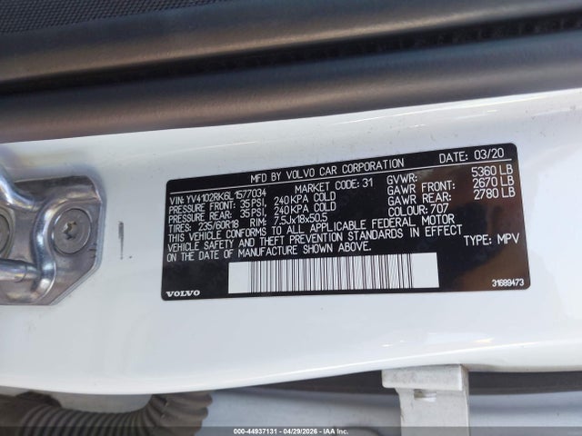 YV4102RK6L1577034 Volvo Xc60 T5 Momentum