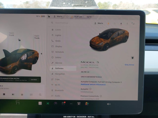 Aukcja sprzedaży 2022 Tesla Model 3 Long Range Dual Motor All-wheel Drive, vin: 5YJ3E1EB5NF153934, numer aukcji: 44937136