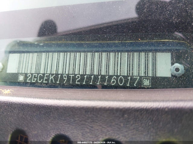 44937175 :رقم المزاد ، 2GCEK19T211116017 vin ، 2001 Chevrolet Silverado 1500 Ls مزاد بيع