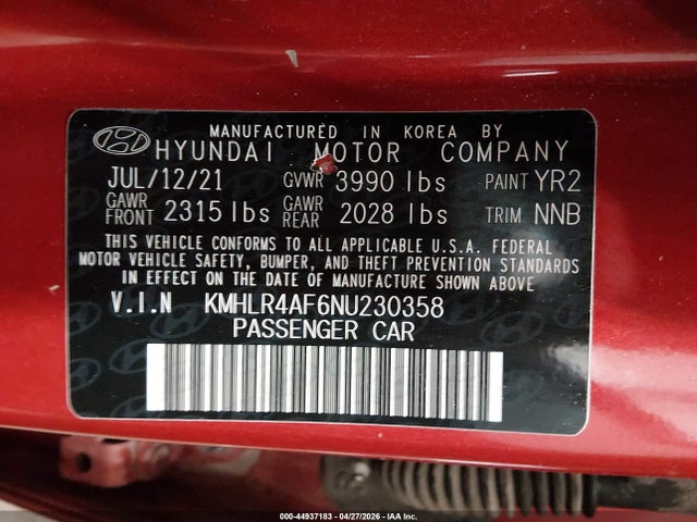 Hyundai Elantra N Line 2022 KMHLR4AF6NU230358 Image 9