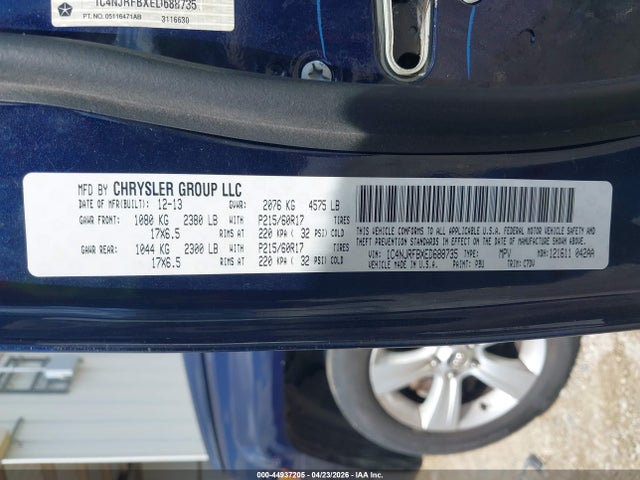 2014 Jeep Patriot Latitude მანქანა იყიდება აუქციონზე, vin: 1C4NJRFBXED688735, აუქციონის ნომერი: 44937205