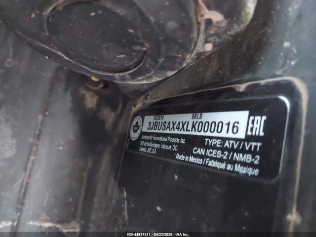 3JBUSAX4XLK000016 Can-Am Defender Max Xt Cab Hd10