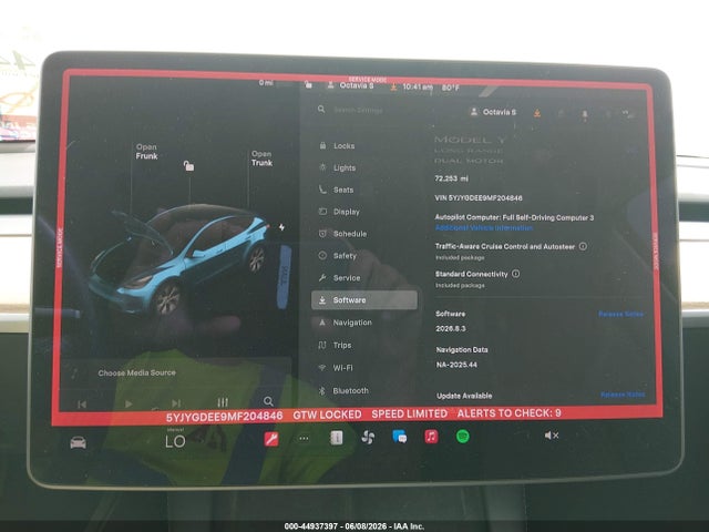 Продаж на аукціоні авто 2021 Tesla Model Y Long Range Dual Motor All-wheel Drive, vin: 5YJYGDEE9MF204846, номер лоту: 44937397