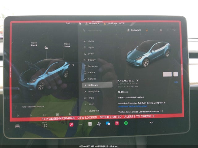 Продаж на аукціоні авто 2021 Tesla Model Y Long Range Dual Motor All-wheel Drive, vin: 5YJYGDEE9MF204846, номер лоту: 44937397