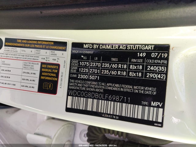 Mercedes-Benz GLC 2020 WDC0G8DB0LF698711 Image 23
