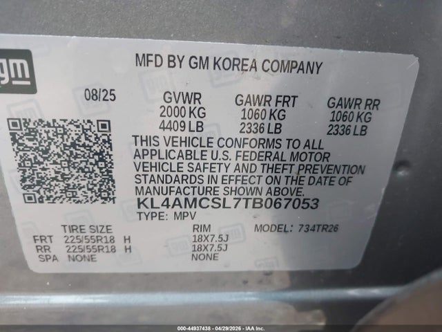 Продаж на аукціоні авто 2026 Buick Encore Gx Preferred Awd, vin: KL4AMCSL7TB067053, номер лоту: 44937438