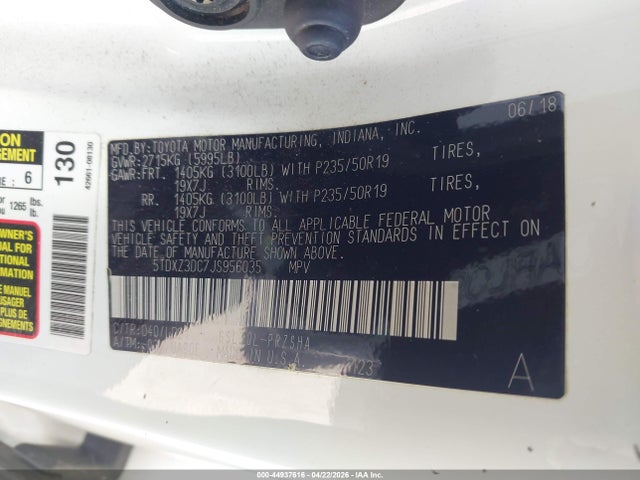 Toyota Sienna Se 8 Passenger 2018 5TDXZ3DC7JS956035 Image 9