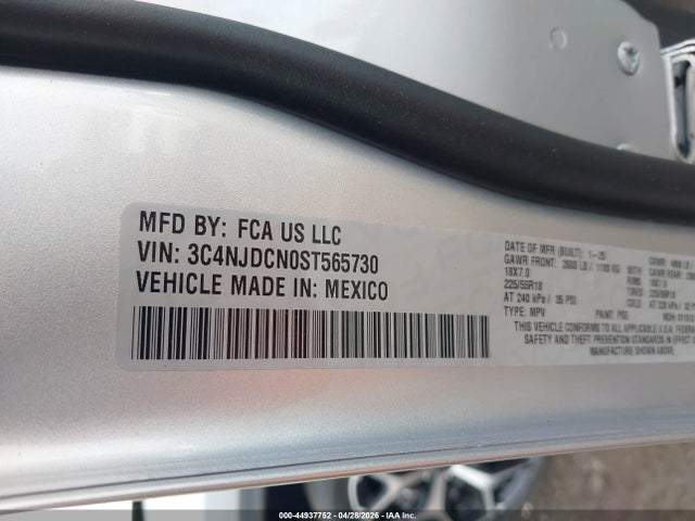 Продажа на аукционе авто 2025 Jeep Compass Limited 4x4, vin: 3C4NJDCN0ST565730, номер лота: 44937752