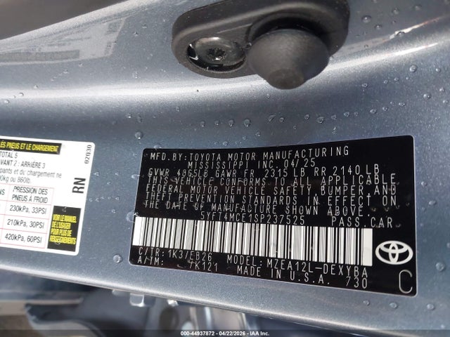 5YFT4MCE1SP237525 Toyota Corolla Xse