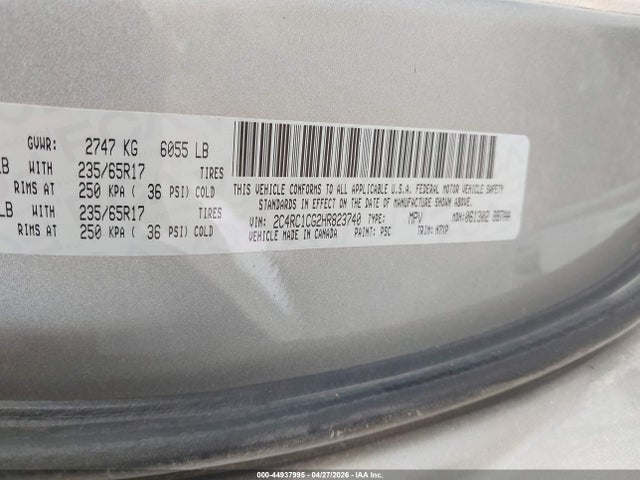 Продаж на аукціоні авто 2017 Chrysler Pacifica Lx, vin: 2C4RC1CG2HR823740, номер лоту: 44937995