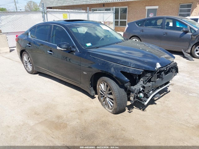 2018 Infiniti Q50 3.0t Luxe მანქანა იყიდება აუქციონზე, vin: JN1EV7AR0JM438513, აუქციონის ნომერი: 44938065