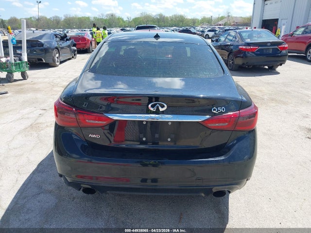 2018 Infiniti Q50 3.0t Luxe მანქანა იყიდება აუქციონზე, vin: JN1EV7AR0JM438513, აუქციონის ნომერი: 44938065