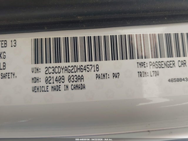 Продажа на аукционе авто 2013 Dodge Challenger Sxt, vin: 2C3CDYAG2DH645718, номер лота: 44938106