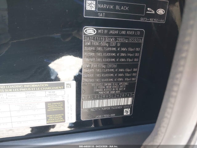 SALRG2RV5L2428743 Land Rover Discovery Se