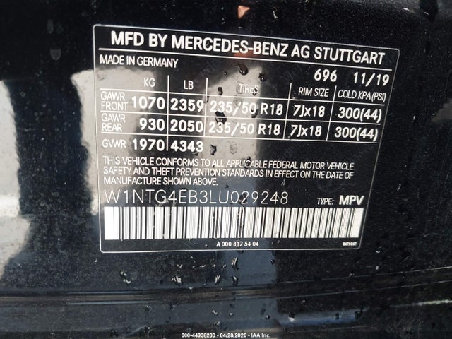 W1NTG4EB3LU029248 Mercedes-Benz GLA 250