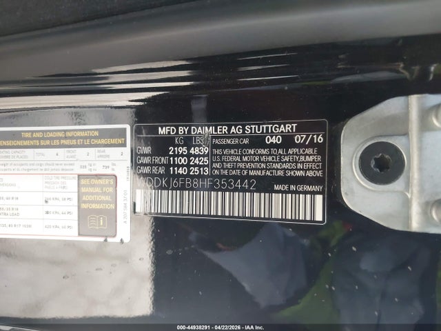 WDDKJ6FB8HF353442 Mercedes-Benz E 400