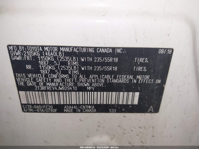 Toyota Rav4 Adventure 2018 2T3RFREV4JW829410 Image 9