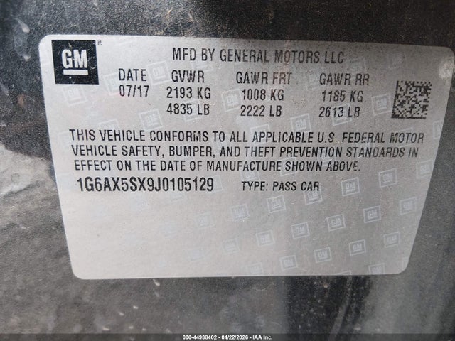 Cadillac CTS LUXURY 2018 1G6AX5SX9J0105129 Image 9