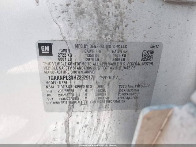 1GKKNPLS1HZ322917 GMC Acadia Denali