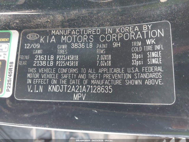 Продаж на аукціоні авто 2010 Kia Soul +, vin: KNDJT2A21A7128635, номер лоту: 44938508