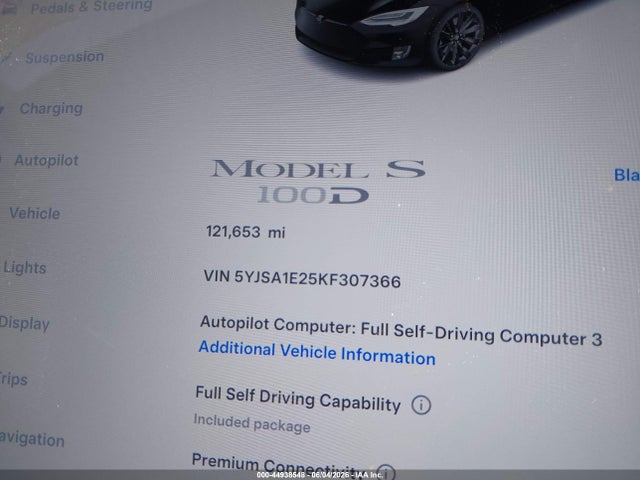 Tesla MODEL S 2019 5YJSA1E25KF307366 Image 7