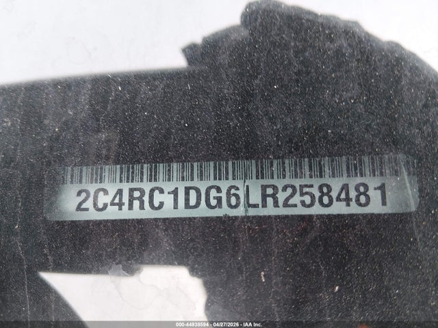 Продаж на аукціоні авто 2020 Chrysler Voyager Lxi, vin: 2C4RC1DG6LR258481, номер лоту: 44938594