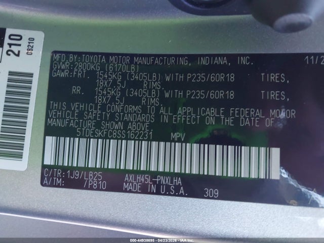 Toyota Sienna Platinum 2025 5TDESKFC8SS162231 Image 9
