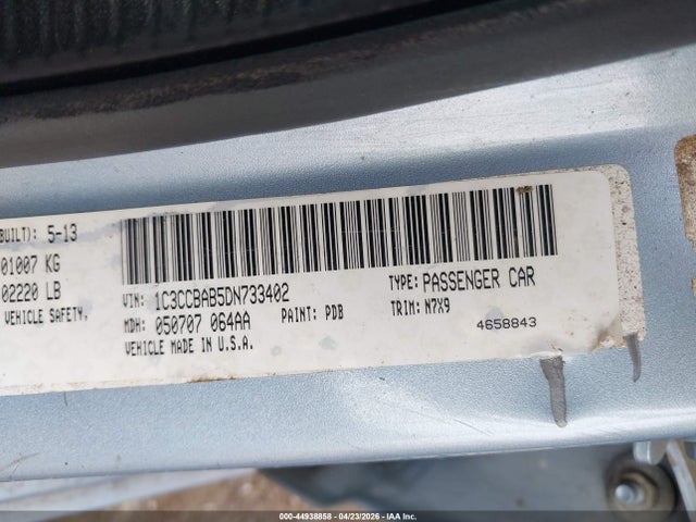 Продаж на аукціоні авто 2013 Chrysler 200 Lx, vin: 1C3CCBAB5DN733402, номер лоту: 44938858