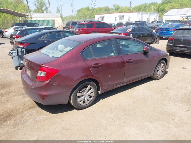 44938899 :رقم المزاد ، 19XFB2F58CE303610 vin ، 2012 Honda Civic Lx مزاد بيع