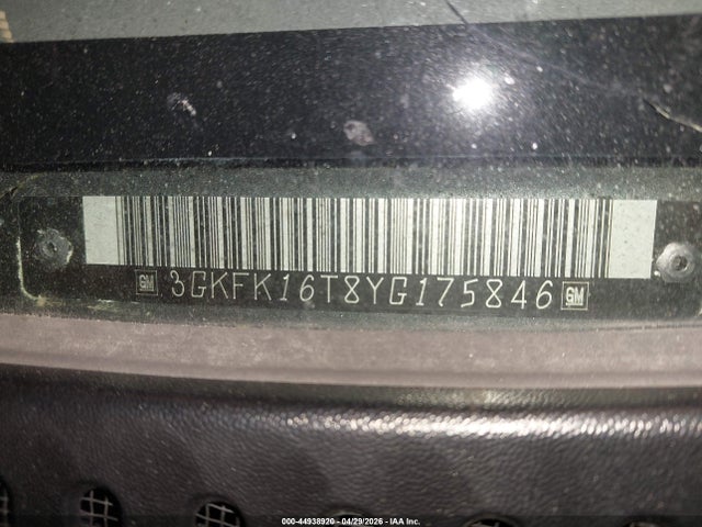 Продажа на аукционе авто 2000 Gmc Yukon Xl 1500 Slt, vin: 3GKFK16T8YG175846, номер лота: 44938920