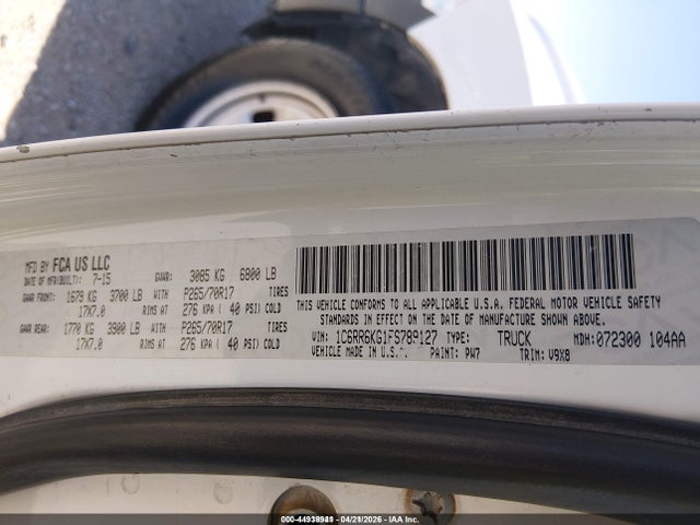 Продажа на аукционе авто 2015 Ram 1500 Tradesman, vin: 1C6RR6KG1FS789127, номер лота: 44938941