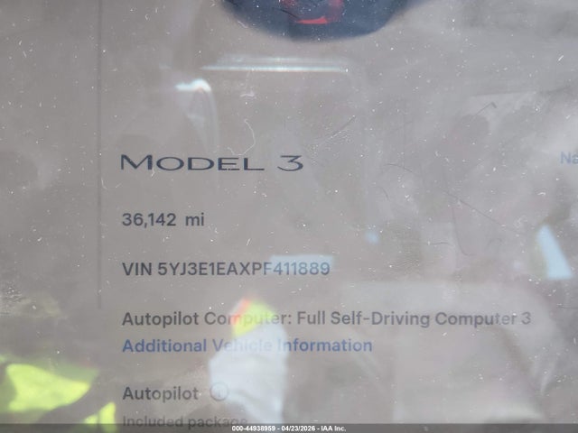Tesla Model 3 Rear-wheel Drive 2023 5YJ3E1EAXPF411889 Image 15