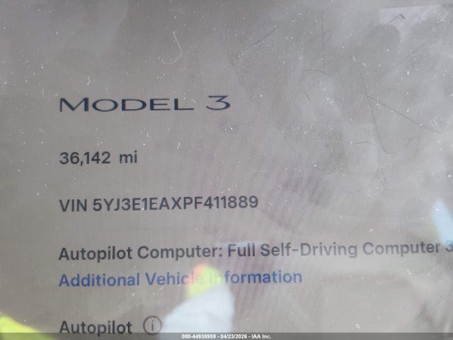 Tesla Model 3 Rear-wheel Drive 2023 5YJ3E1EAXPF411889 Image 7